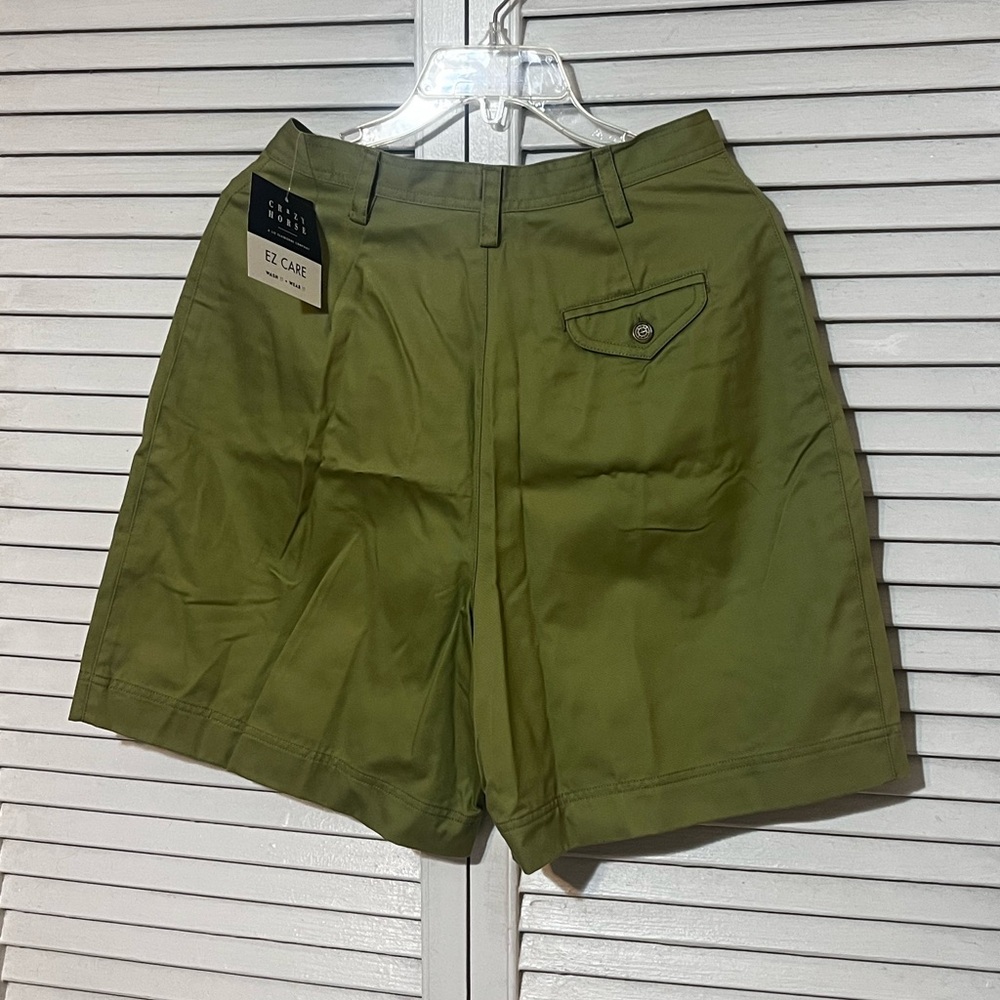 crazy horse women's shorts green size 10 Fashion design